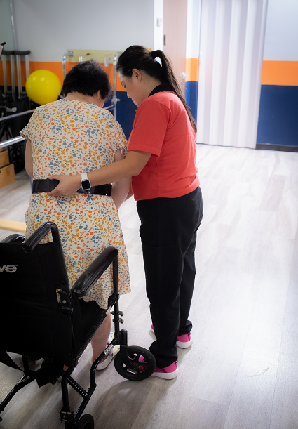 Session with physical therapy patient